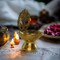Kuber Brass Diya Oil Lamp - Traditional Deepam Style Metal Lamp for Home & Office Decor, Festivals, Ceremonies, Housewarming, Wedding Return Gifts & Decorative Lighting, Kamatchi Vilakku